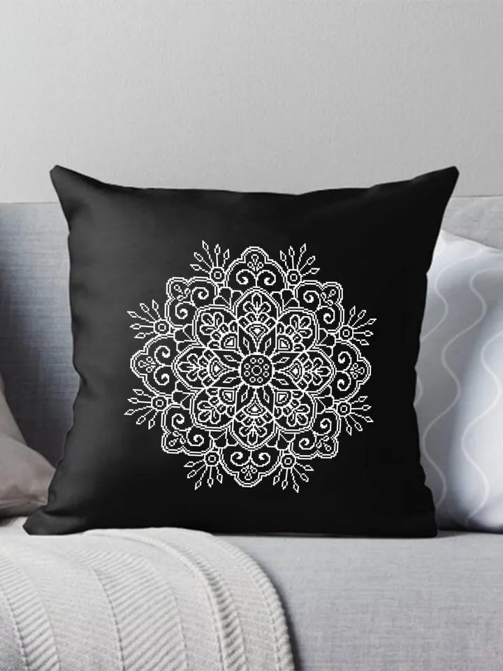 Flower mandala cross stitch pattern PDF download Mandala ornament cross stitch chart, Simple mandala pattern digital PDF for beginner #M275