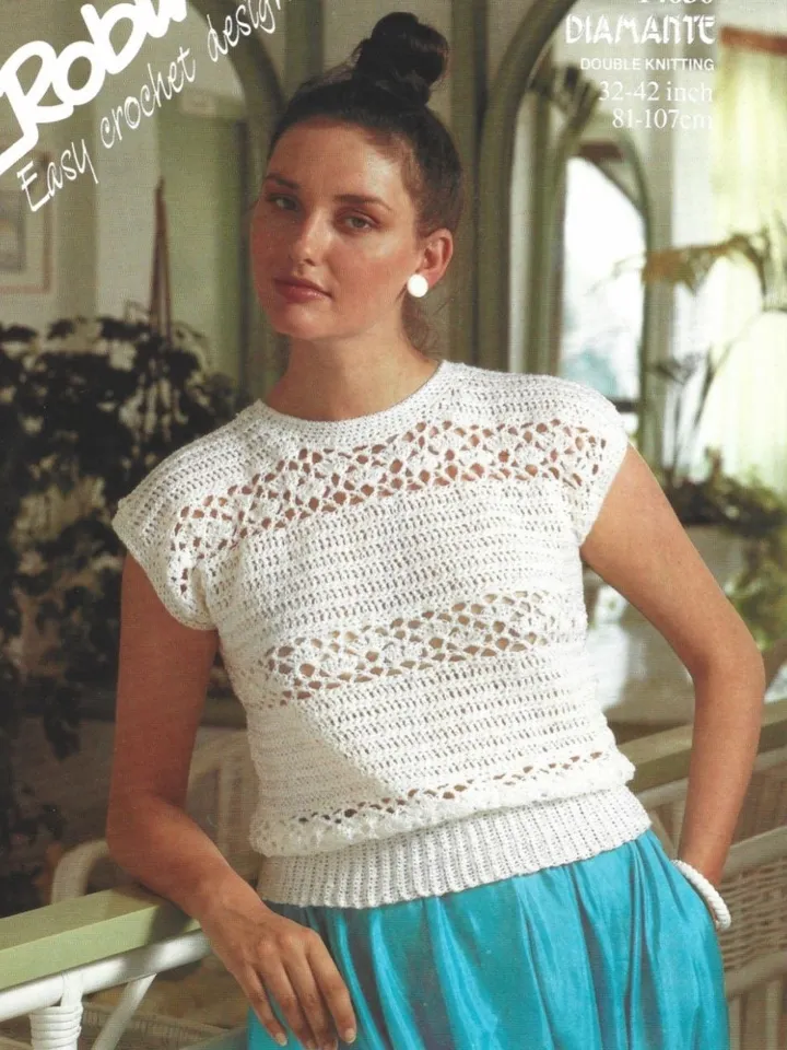 Top crochet pattern, easy crochet top pdf