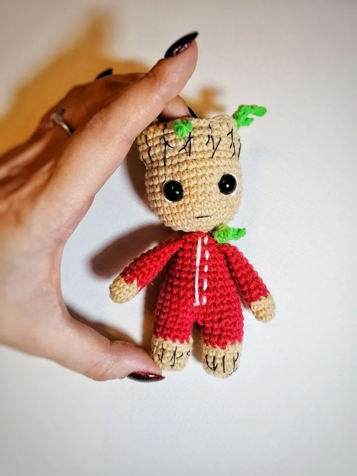PDF Amigurumi Groot Crochet Pattern, Cute Baby Groot Amigurumi, Mini Tree Crochet Toy, Guardians of the Galaxy Inspired Crochet Pattern DIY