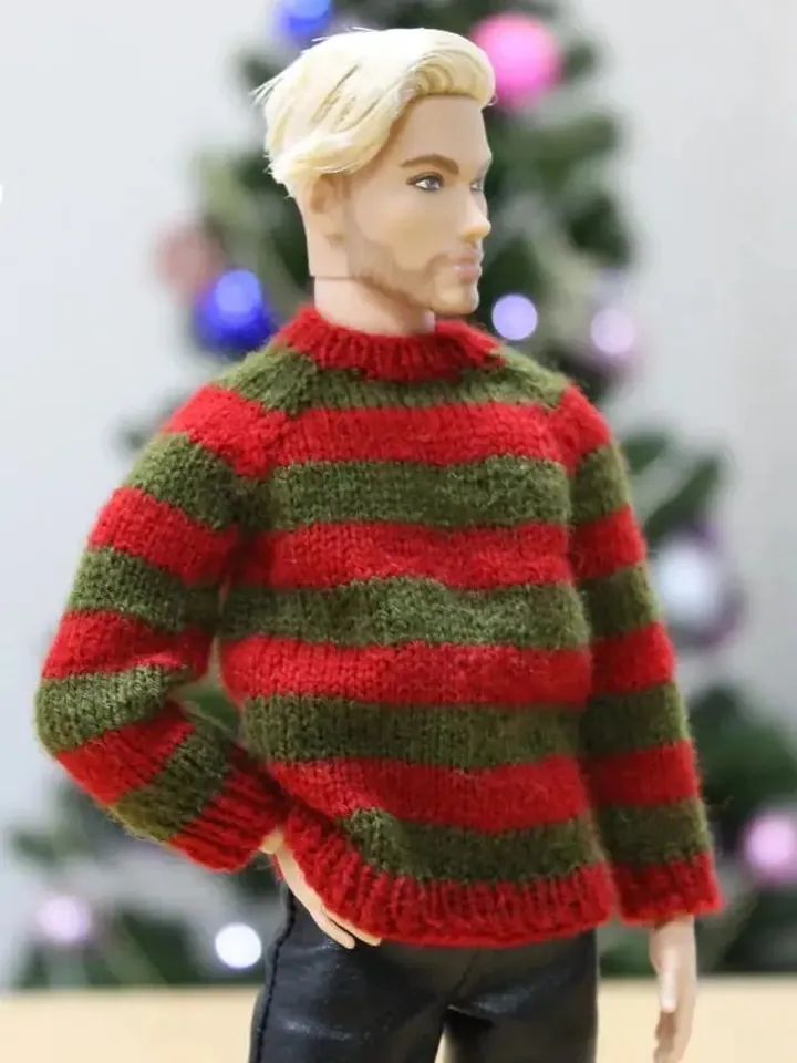 Ken Doll Clothes, Freddy Krueger Sweater for Ken