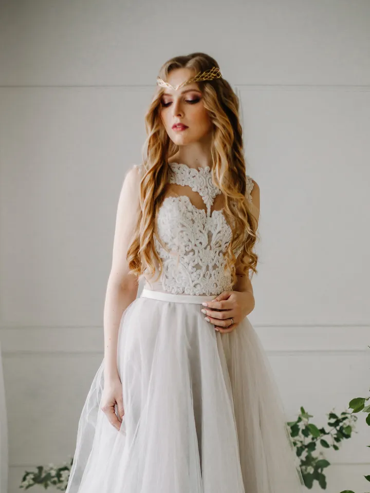 Wedding diadem Bridal Elven Tiara Elven bridal hair vine Wedding Headpiece bridal headband fantasy fairy Tiara Alise