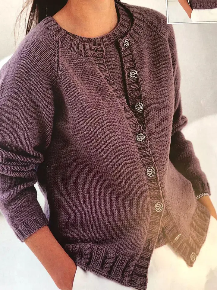 Cardigan sweater knitting pattern women ladies jumper jacket pattern pdf instant download