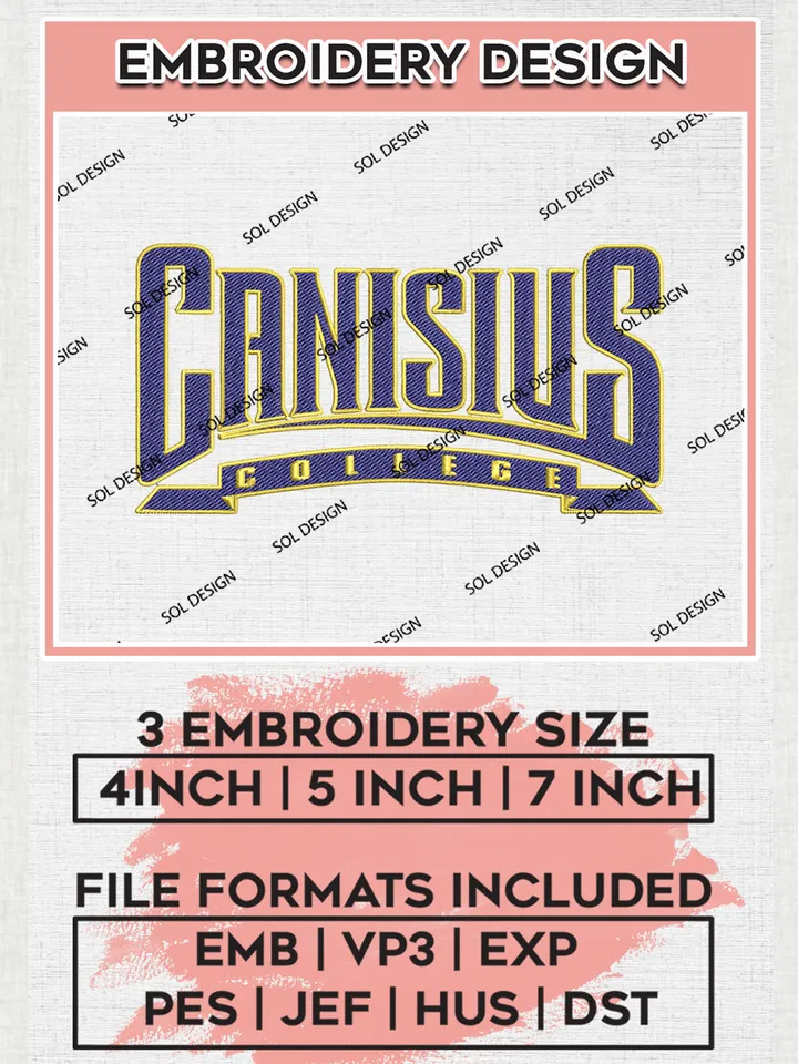 NCAA Canisius Football Team Writing Logo embroidery designs, NCAA Canisius Golden Griffins Logo Machine embroidery designs, NCAA Logo embroidery designs, NCAA Lopes Machine embroidery designs, Digital Download