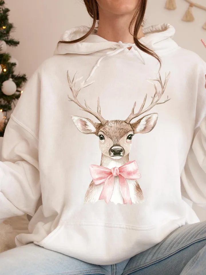Coquette Reindeer,Christmas png,Christmas designs,Pink Christmas png,Christmas sublimation,Retro Holidays png,Holiday vibes png,Girly