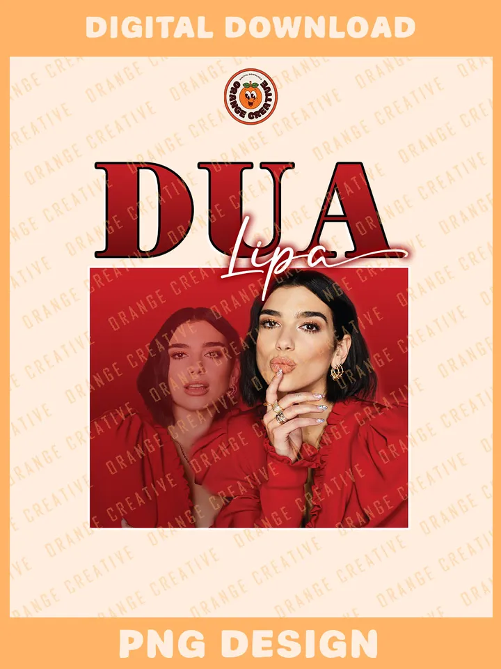Retro 90s Du.a Lipa Singer Bootleg T-shirt PNG, 90s Bootleg Template, Graphic BDu.a Lipa PNG Files, Custom Bootleg Music Tee, Digital Download