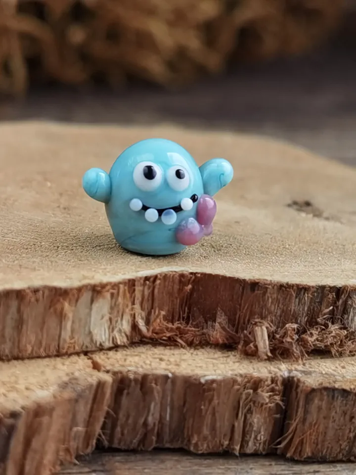 Tiny monster miniature glass monster figurine monster sculpture for terrarium decoration or fairy garden decor