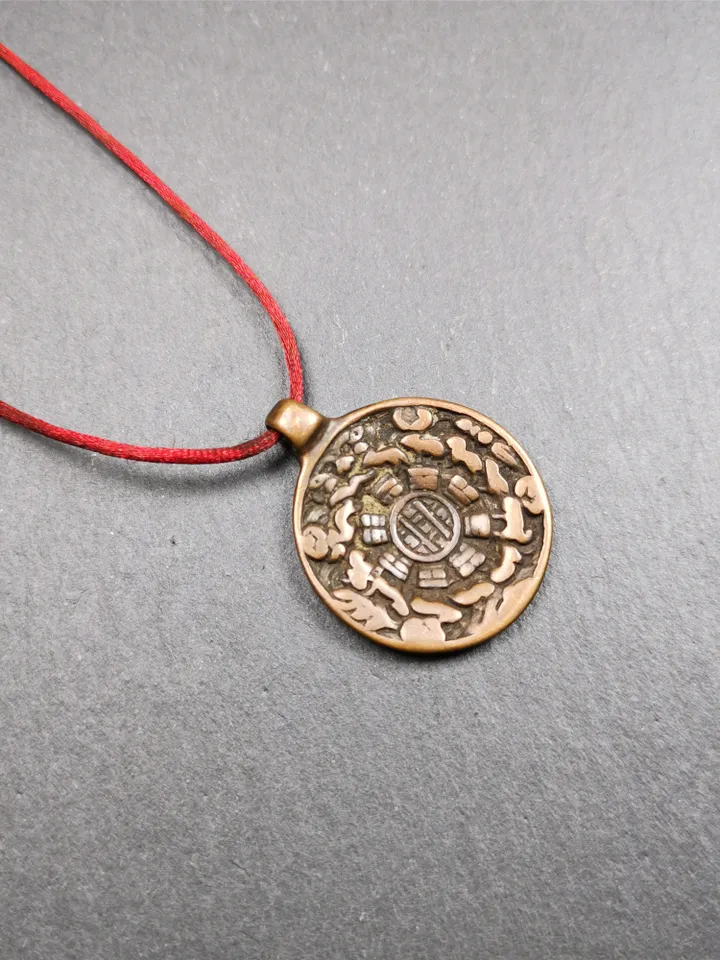 Gandhanra Handmade Tibetan Buddhist Calendar Badge,Melong,SIPAHO Amulet,1.0 inch