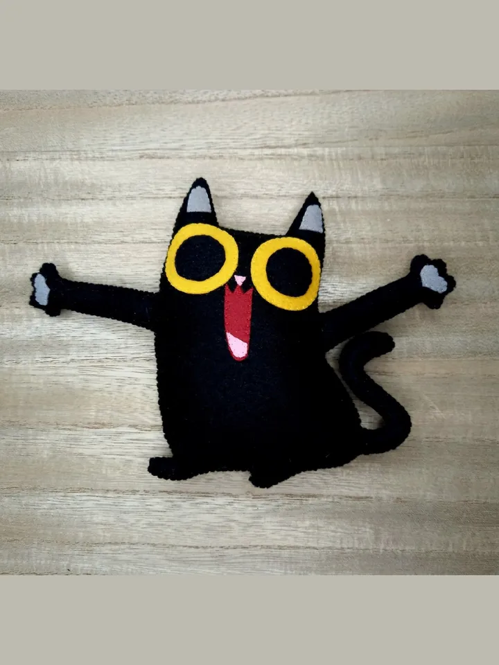 Peekaboo cat Stuffed animals Stuffed animals Cat Kitten playing Game of ku ku White cat Cat felt Peek-a-boo Cat