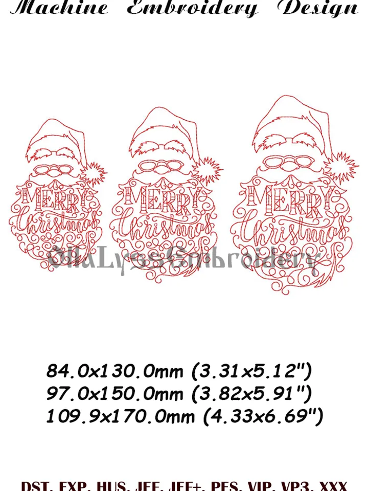 Santa Claus embroidery design