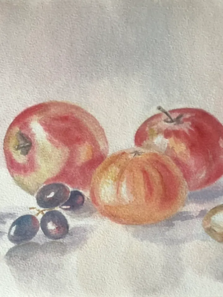 Fruits still life original watercolour painting kitchen painting