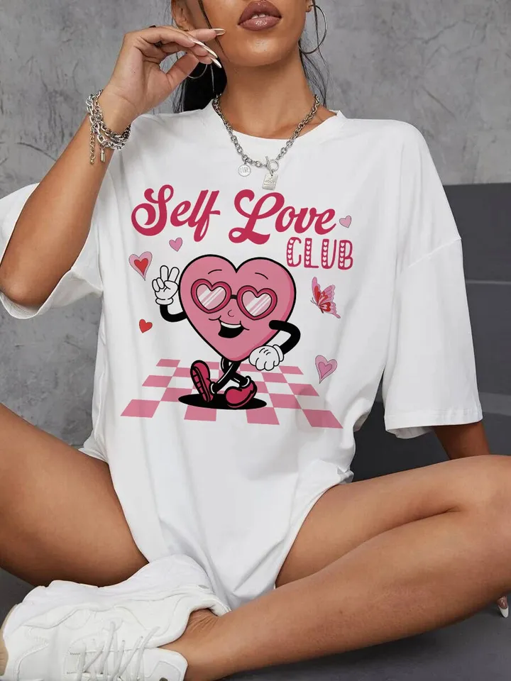 Self love club png, groovy Valentine day png, retro valentine png, Valentines Trending Png digital, xoxo retro png, trendy vday tshirt png