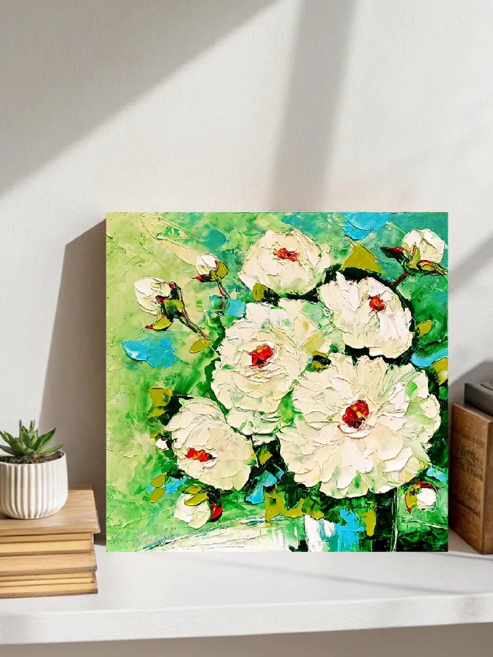 Peonies Painting Flower Original Art Impasto Painting Floral Wall Art Peony Oil Painting Art Christmas Gift by ArtProkopaloSv
