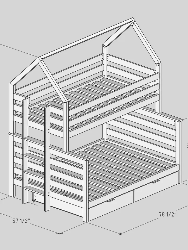 Twin Over Full Bunk Bed Plans, PDF, DIY