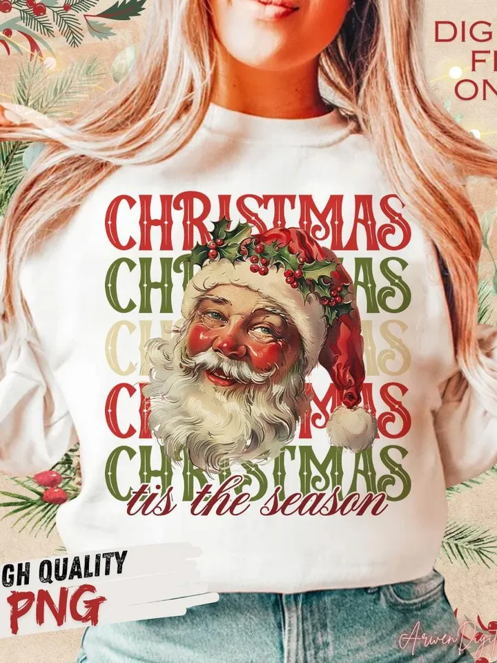 Christmas Season PNG, Christmas Season Png, Santa Claus PNG, Christmas png, Retro Christmas Shirt PNG, Christmas 2024 png, png files