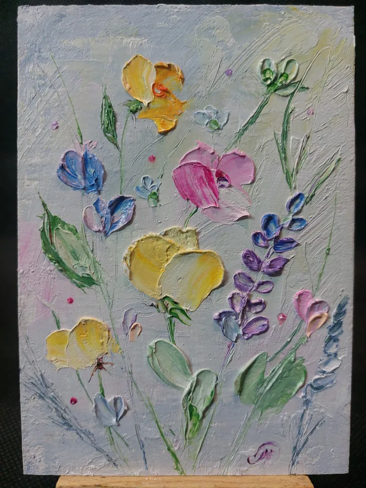 oil painting spring flowers 4x6 inches