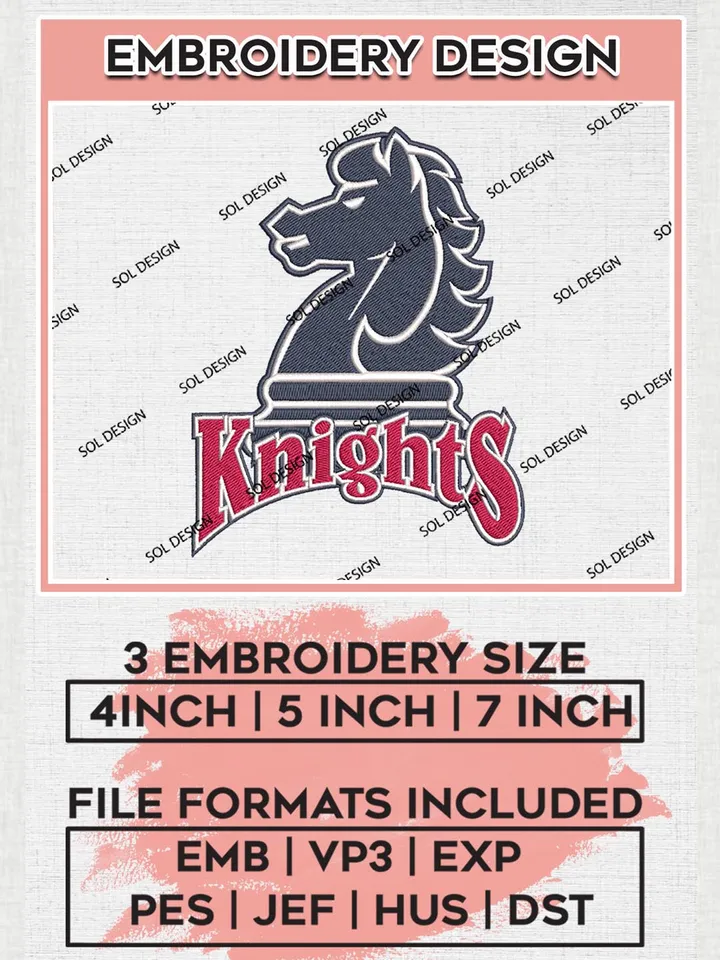 Fairleigh Dickinson Knights Mascot Logo Machine Embroidery Design, NCAA Fairleigh Dickinson Knights Embroidery Design Design files, NCAA Embroidery Designs, NCAA Machine Embroidery Designs, Digital Download