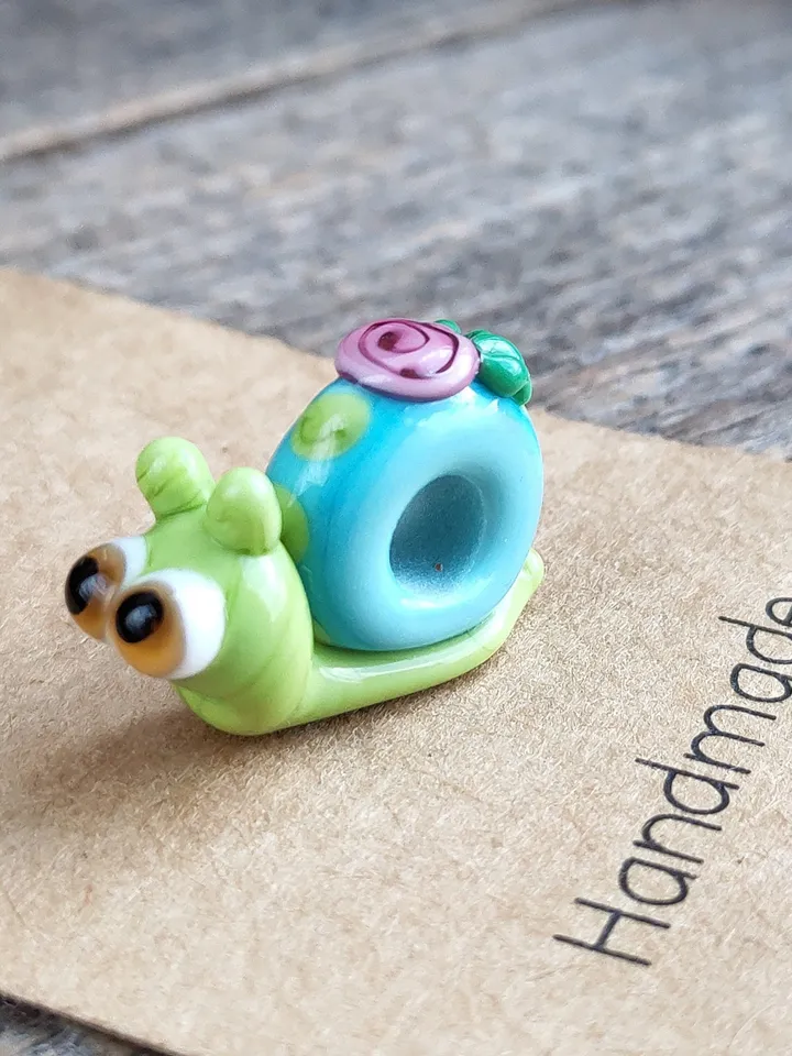 Fox charm bead fox Jewelry fox bracelet glass fox gift fox miniature fox glass beads large hole beads lampwork beads European big hole beads