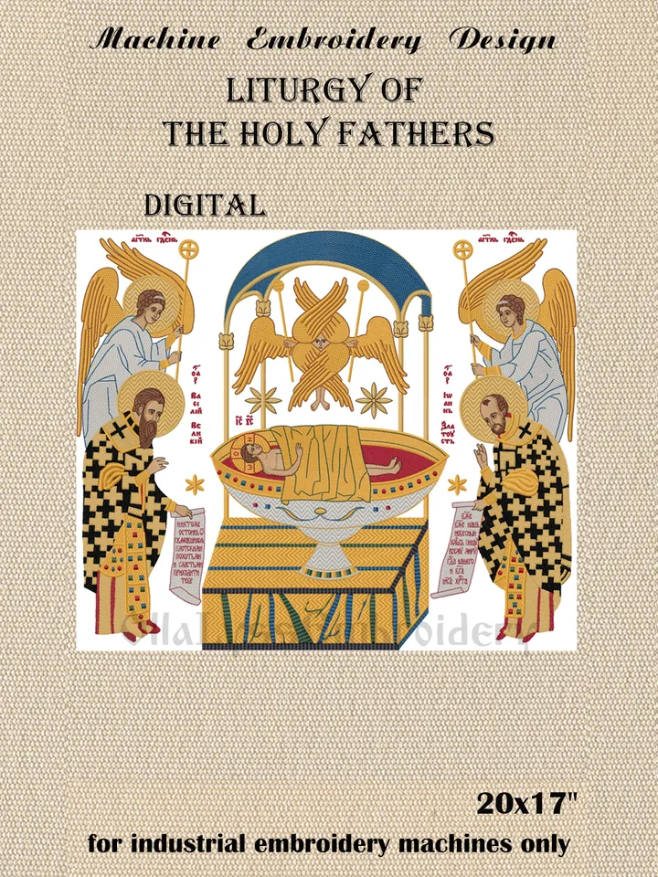 Liturgy of the Holy Fathers embroidery design
