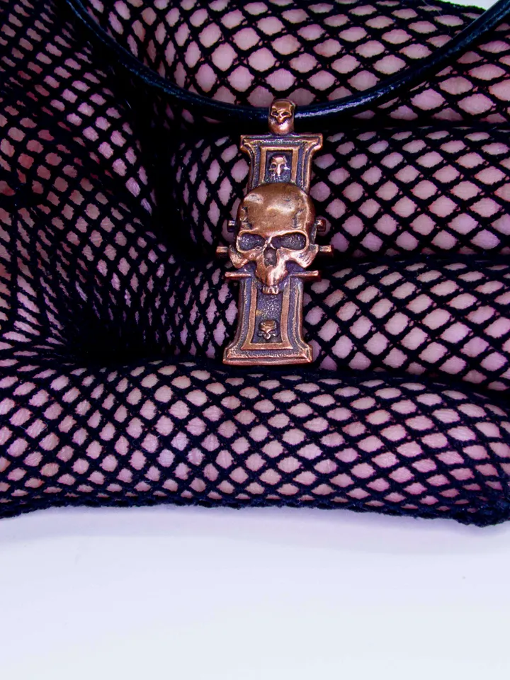 Pure Copper Inquisition Insignia Pendant with Skull