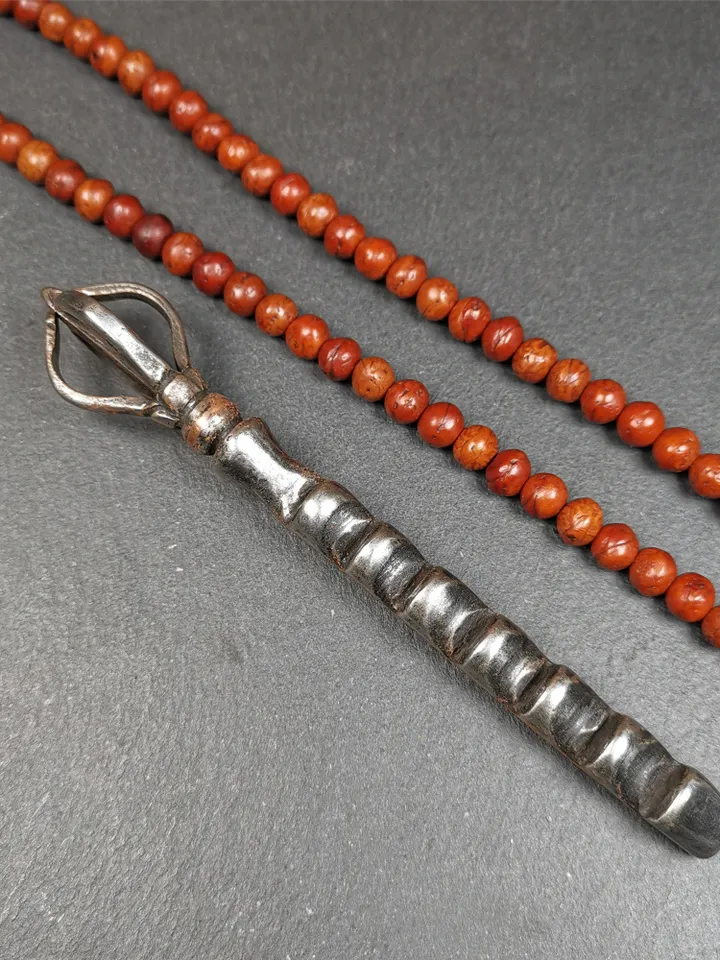 Gandhanra Antique Tibetan Amulet Ritual,Tibetan Ladder of Heaven, Made of Cold Iron, 5.3" Length