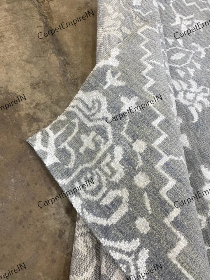 Gray Modern Oushak, Hand Knotted Rug 4x6,5x8,6x9,8x10,9x12,10x14, Handmade Rugs for Living Room - Antique Geometrical rug,ready to ship rug.