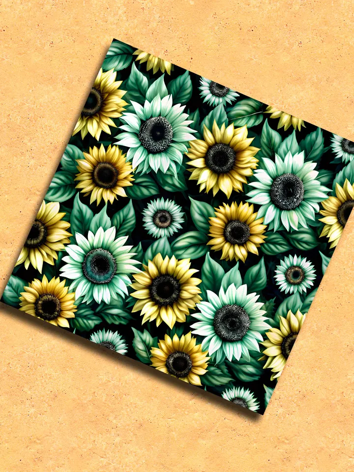 Seamless patterns 10 pieces sunflowers. Patterns for printing on paper, fabric. For creativity.