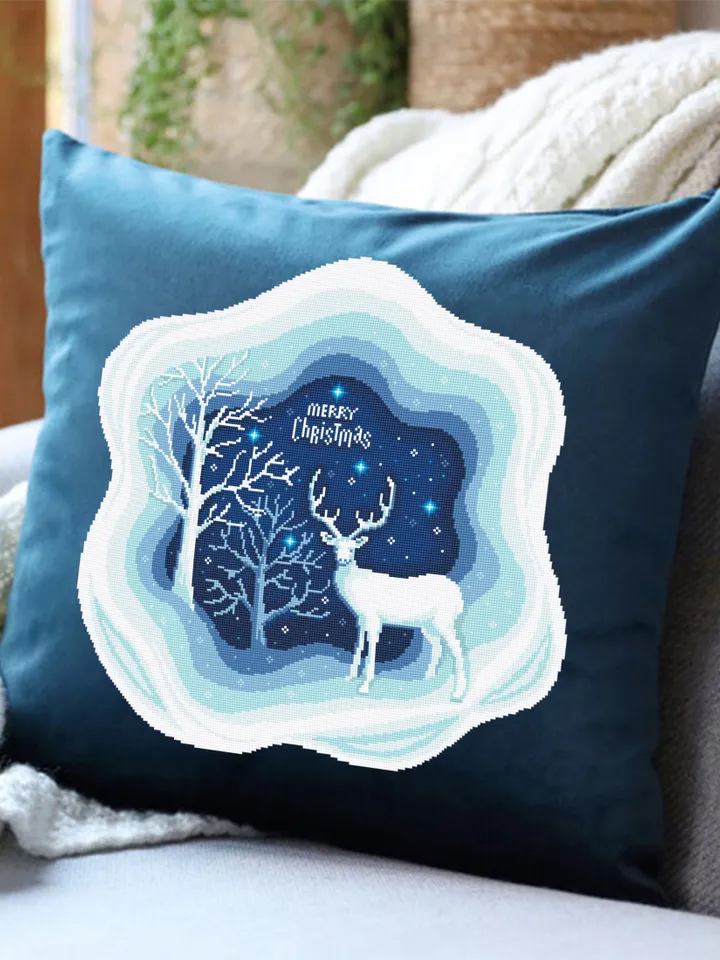 Winter landscape cross stitch pattern download PDF Winter forest pattern digital PDF, Christmas cross stitch chart, Nature landscape #L47
