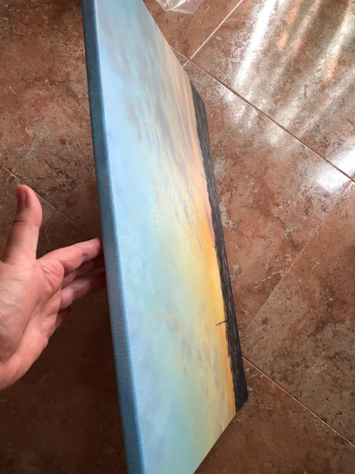 Sunset Original Oil Painting Sunrise Landscape
