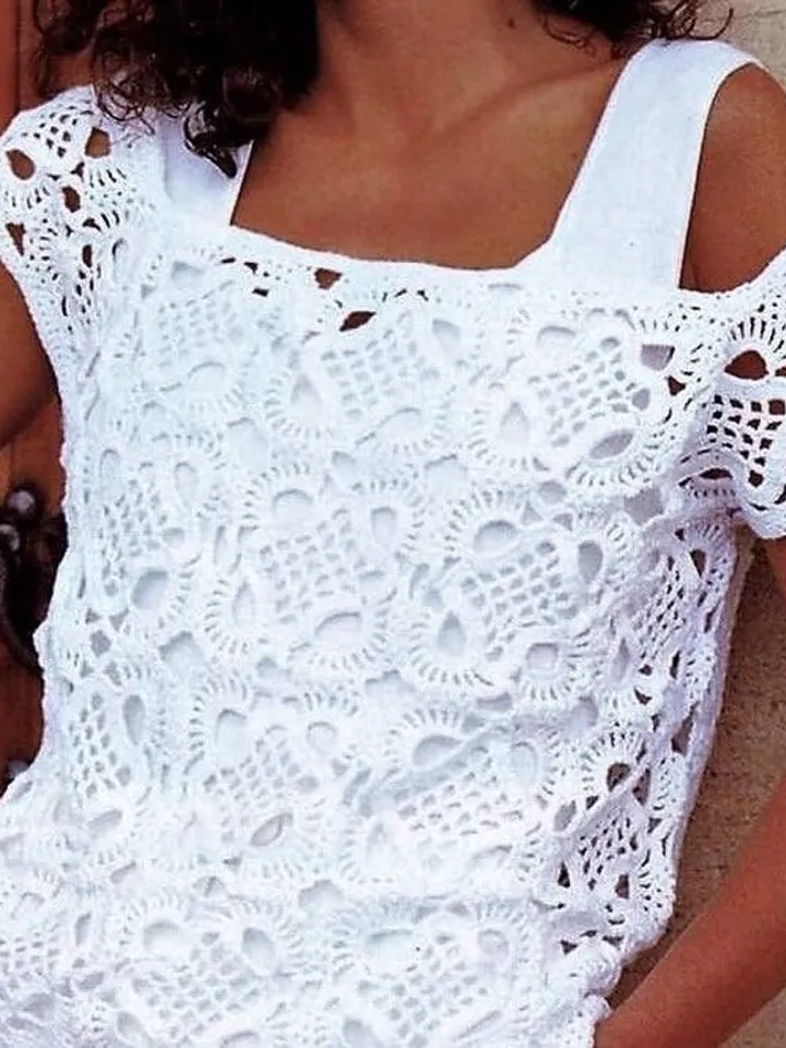 Top crochet pattern, top summer, top lace crochet PDF instant download