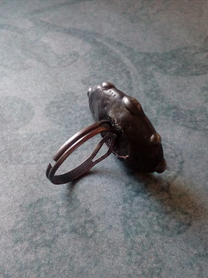 Chunky evil eye, black stained glass ring, Third eye witch ring, Halloween ring, Cat eye ring, Dragon eye ring