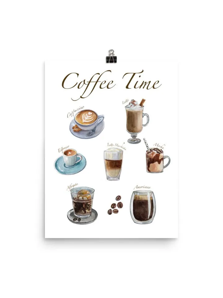 Coffee Watercolor Painting Print, Minimal Boho Coffee, Coffee Lover Gift, Modern Coffee Poster, Kitchen Print, Enjoy Coffee Print,Cup