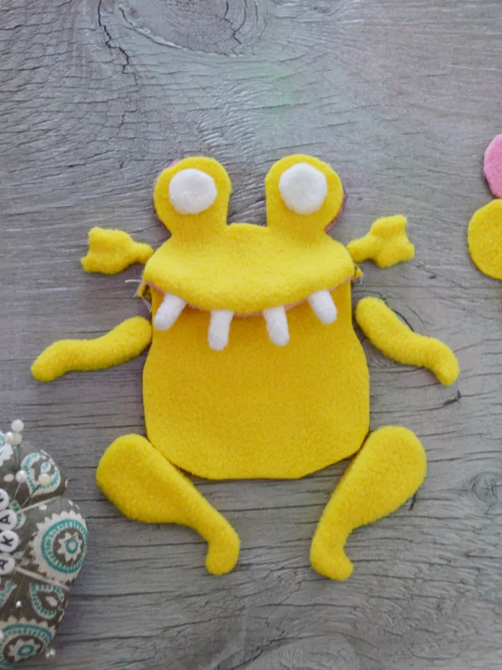 PDF Plush Toy Pattern – Snail-Eyed Monster with Pocket Mouth