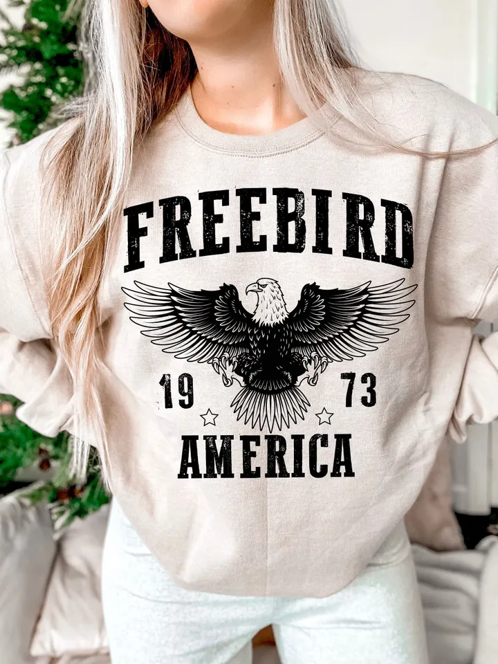 free bird america svg, eagle svg, rock & roll tshirt designs, classic southern rock band cut files, cricut / silhouette cutting files