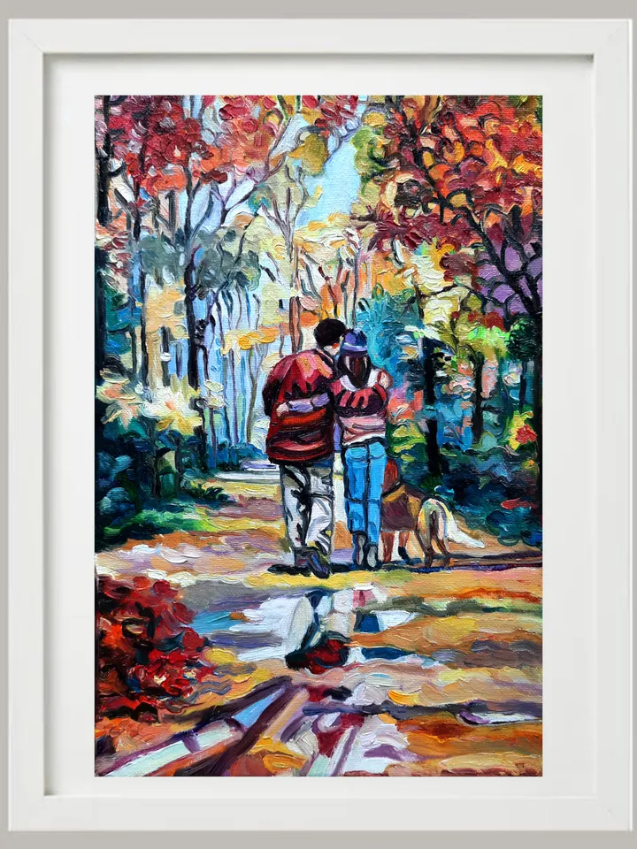 Couple Art Original Oil Painting Oil On canvas