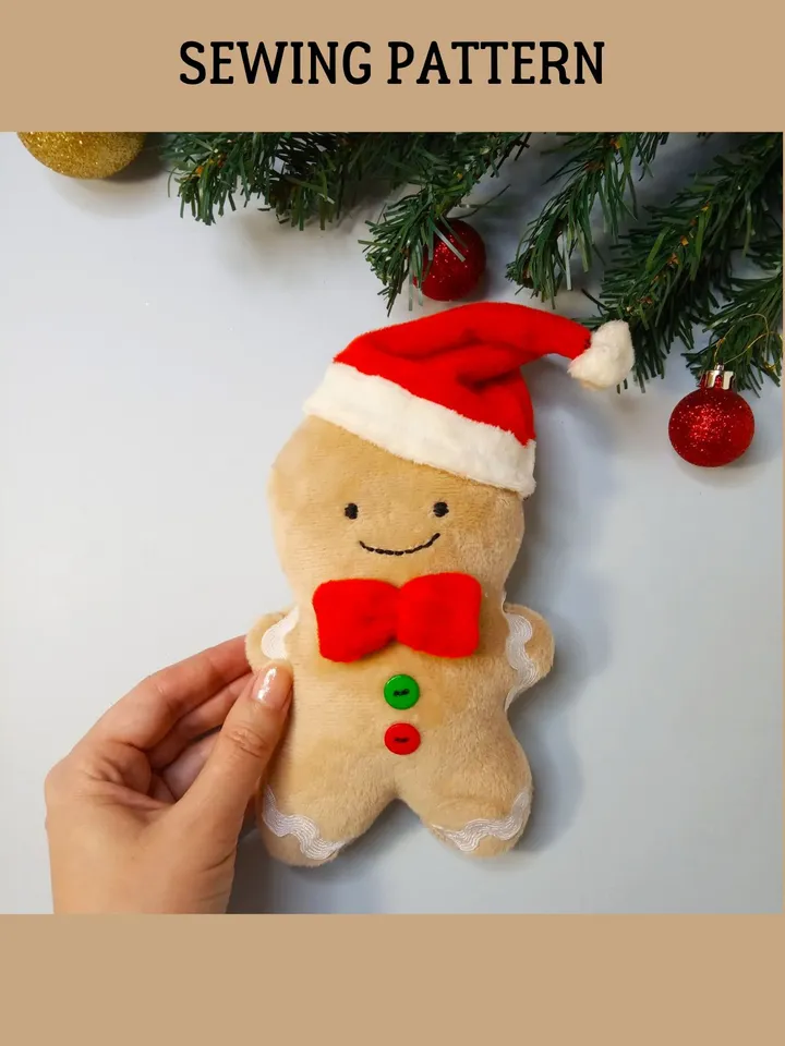 Gingerbread Man Sewing Pattern PDF (2 sizes)