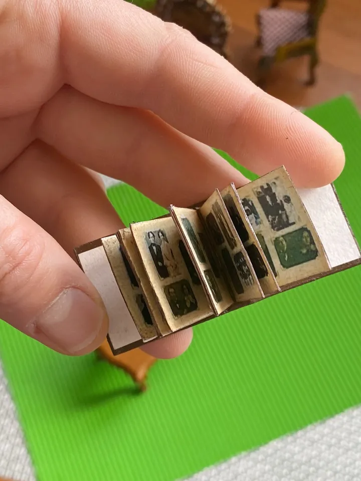 Photo album for a doll. Dollhouse miniature. 1:12. Dollhouse accessories.
