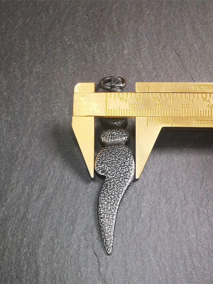 Gandhanra Tibetan Shankha Amulet ,Conch Pendant,Made of Cold Iron,3.15&quot;