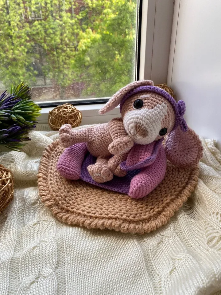 PDF Crochet pattern Spaniel Dog in a dog bed, Amigurumi dog, Crochet puppy, dog crochet pattern, puppy crochet pattern, Animal Toy Pattern