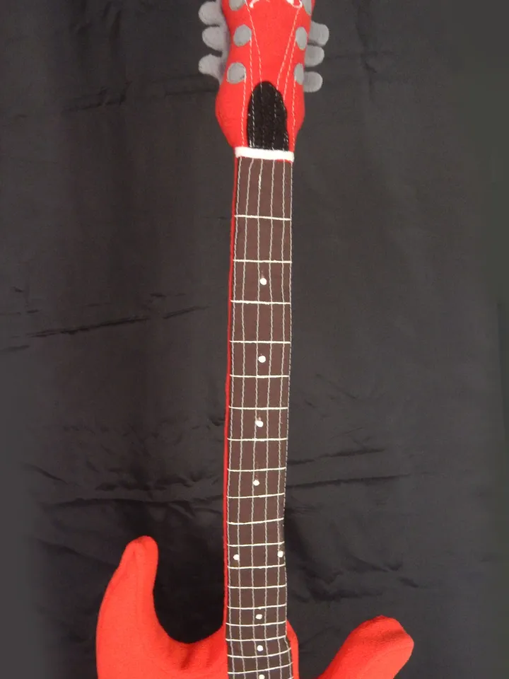 Red plush guitar