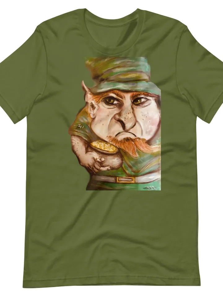 Leprechaun Unisex good luck t-shirt made from my original pastel painting,humorous shirts,designer shirts,unique gifts