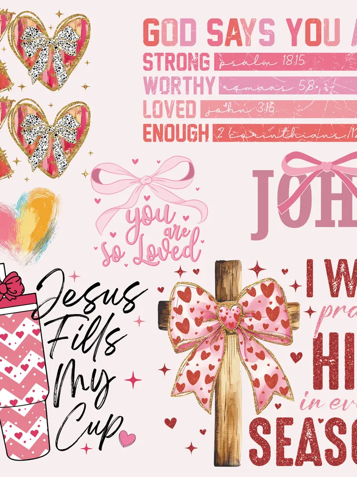 38 Bestseller Christian valentine png bundle,Jesus valentine bundle png, retro Jesus valentine bible verse Valentine Coquette Bow Jesus