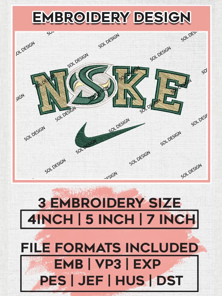 Nike Sacramento State Hornets Machine Embroidery Design, NCAA Sacramento State Hornets Embroidery Design files, NCAA Embroidery Designs, NCAA Machine Embroidery Designs, Digital Download