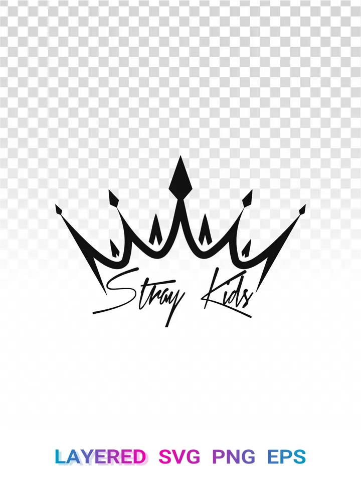 Stray Kids Crown PNG, SKZ Royal Logo SVG, K-pop King