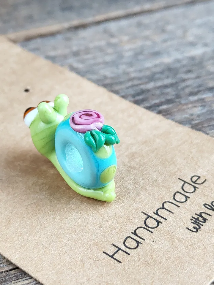 Fox charm bead fox Jewelry fox bracelet glass fox gift fox miniature fox glass beads large hole beads lampwork beads European big hole beads