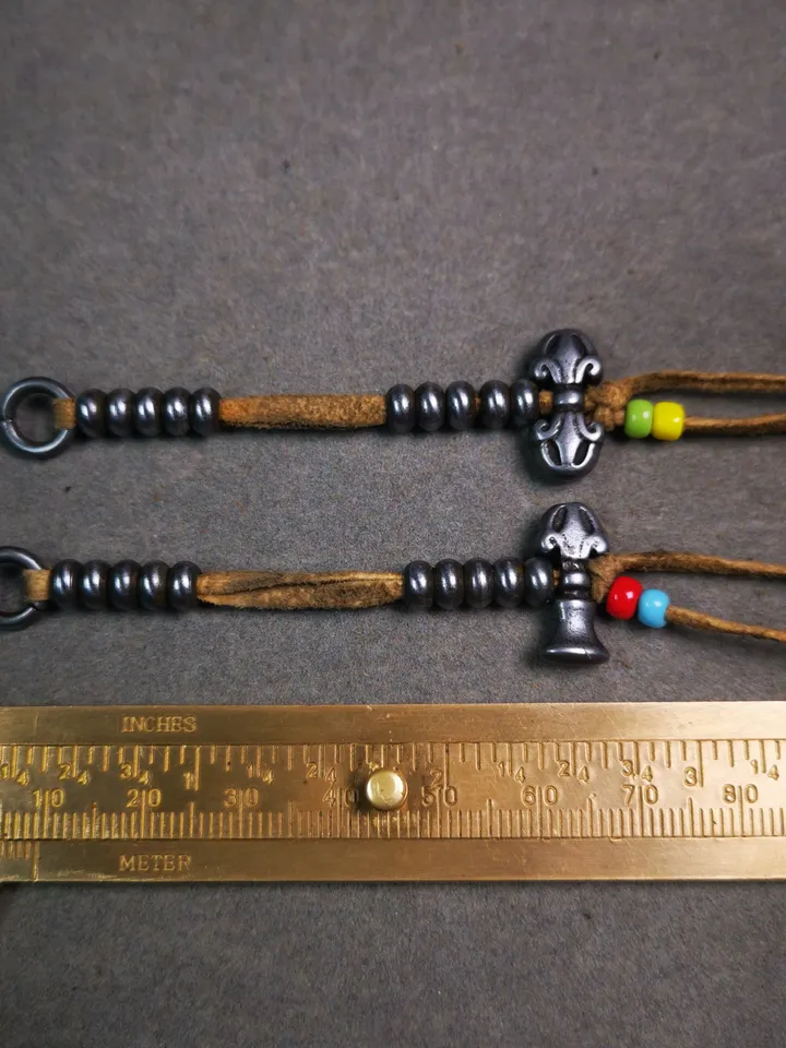 Gandhanra Handmade Tibetan Buddhist Mala Counters,Prayer Bead Counters,with Dorje and Vajra, Made of Cold Iron