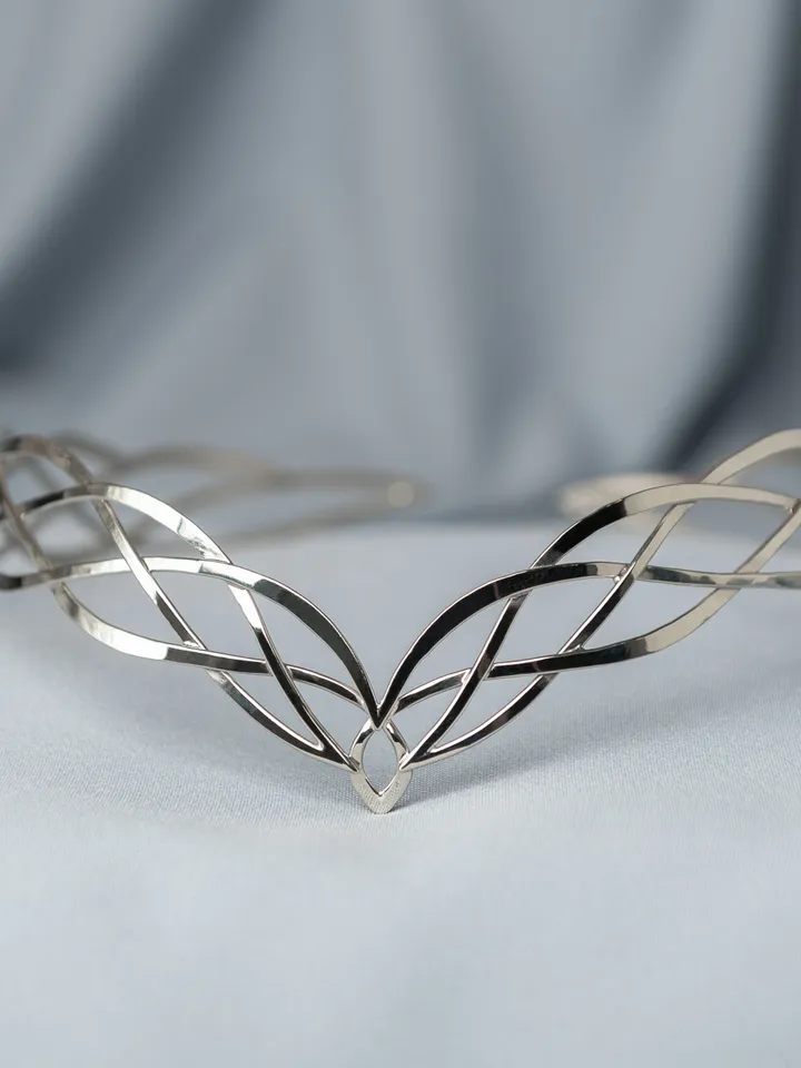 Fantasy diadem jewelry Tiara Elven Crown bridal hair vine Wedding Headpiece bridal headband fantasy fairy Tiara Rosanna