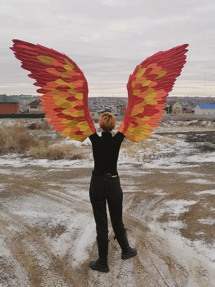 phoenix wings, colorful wings, glitter phoenix wings, dance wings, theater wings, brazilian carnival, festival costume, burning man