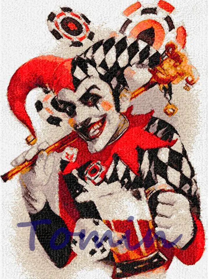 Joker photo stitch Machine Embroidery Design