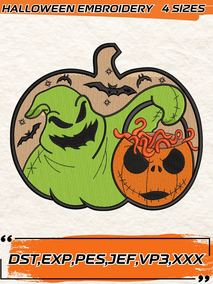 Oogie Boogie Embroidery Design, Halloween Embroidery Design, 4 Sizes, Digital Download
