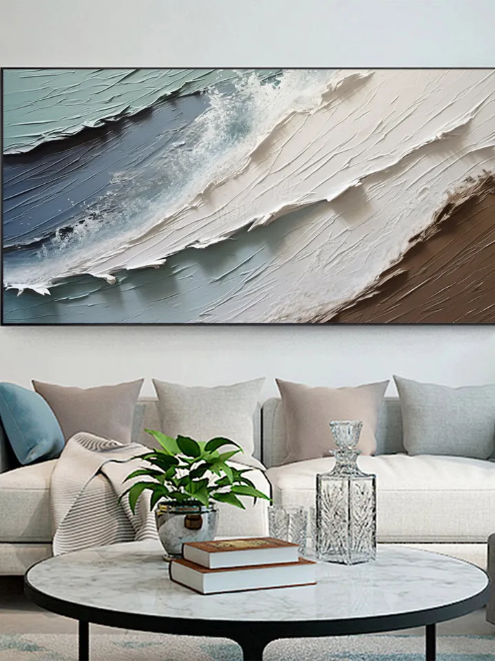 Original Abstract Seascape Oil Painting On Canvas, Extra Large Wall Art, Sea Painting, Custom Painting, Texture Art, Living room Wall Decor